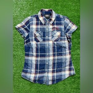Harley-Davidson Pearl Snap Short Sleeve Shirt Sz XS